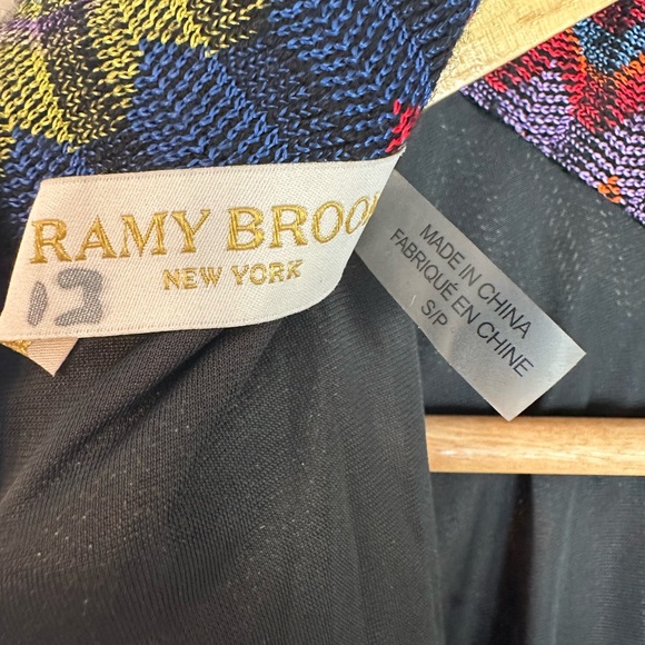 Ramy Brook Madilyn Retro Chevron Knit Midi Dress S - Picture 4 of 9